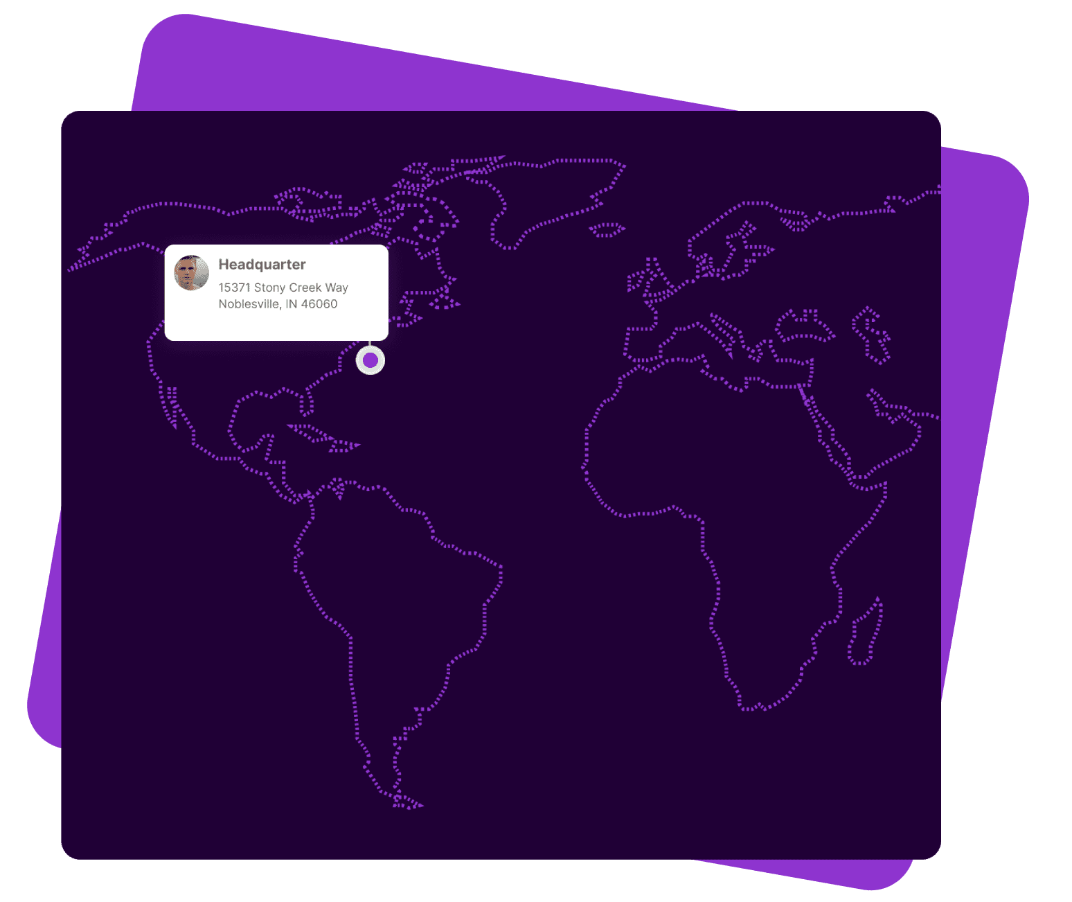 rooster headquarters on a map